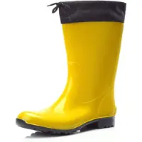 Ladeheid Damen Gummistiefel mit Stulpe LA-968 (Gelb/Schwarz, 37)