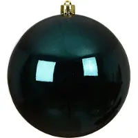Décoris 1 Weihnachtskugeln Kunststoff 14cm Christbaumkugeln - XL Weihnachtsbaumkugeln Christbaumschmuck Weihnachtsbaumschmuck Smaragd