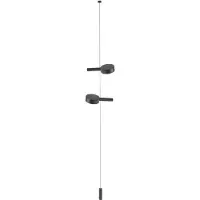Zafferano - SUPER O Wiederaufladbare und dimmbare schwarze LED-Hängelampe - 2 Lichtmodule