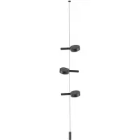 Zafferano - SUPER O Wiederaufladbare und dimmbare schwarze LED-Hängelampe - 3 Lichtmodule