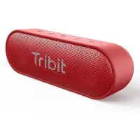 Tribit XSound Go Bluetooth Lautsprecher, 16W Klang mit tiefem Bass, 24 Std., IPX7 wasserdicht, Bluetooth 5.3, TWS-Kopplung, tragbarer Outdoor Lautsprecher für Camping, Strand, Reisen – Rot