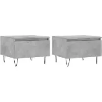 vidaXL Couchtische 2 Stk. Betongrau 50x46x35 cm Holzwerkstoff