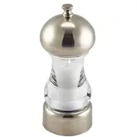 Genware Salz-/Pfeffermühle, Acryl, transparent, verchromt - 14cm"