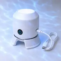 Dopwii Ozean Projektionslampe LED,beweglicher Wasserwellen Effekt mit RGB Licht,Nachtlicht mit Akku u Touch-Schalter,für Schlafzimmer Wohnzimmer Outdoor