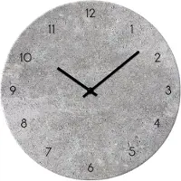 Styler Dekorative Wanduhr Fi 30 cm Glas modernes Beton Design Uhr für Wohnzimmer Küche Büro Schlafzimmer GLASSCLOCK CONCRETE