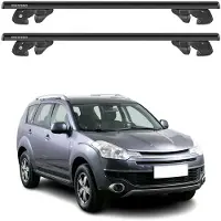 Menabo Dachträger Grundtäger für Citroen C-Crosser 2007-2012 Alu 90kg Schwarz 2tlg