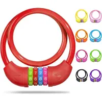 Sonstiges Fahrradschloss für Kinder 10 x 650MM Zahlenschloss Rot anti-Diebstahl Toy/Auto Fahrrad-Schloss SPGOOD