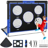 Merkloos Pop-Up Fußballtor 5×4 FT mit Zielpaneel - Trainingsmaterial für Kinder