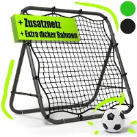 Merkloos Rebounder für Fußball - Robustes Gestell - Verstellbare Winkel - Inkl. Bodenanker