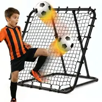 Merkloos Verstellbare Fußball-Rebounder (0°-75°) - Tragbar - Trainingsgerät - PE-Netz