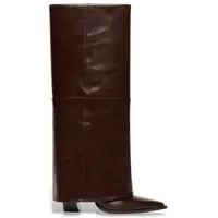 Marella für Damen. 2623796016200 Stiefel aus gedrehtem Papyrus-Leder, Dunkelbraun (38), 8 bis 10 cm, Keine, Lässig