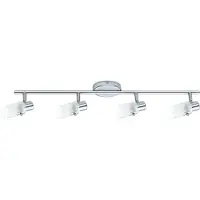 Eglo LED Deckenlampe Orvieto 2, 4 flammige Deckenleuchte, Deckenstrahler, Wohnzimmerlampe, Spots inkl. G9 Leuchtmittel, warmweiß