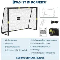 StarTech.com Fußballtor 180 cm - Tragbares Trainingstor - Stahlrahmen - Strapazierfähiges Netz - Für Garten & Outdoor - Inkl. Bodenankern