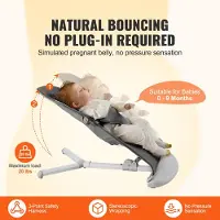 OEM Babywippe, 3-Punkt-Sicherheitsgurt, zwei Liegepositionen, Dunkelgrau