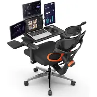OEM Ergonomischer Stuhl, Verstellbare Lendenstütze, Neigefunktion, NT002 Desktop Schwarz