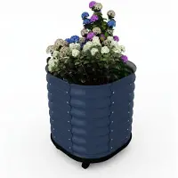 StarTech.com Erhöhtes Hochbeet - Rollbarer Metall Pflanzkasten - Verzinkter Stahl - Mit Rollen - Selbstbewässernd - Innen/Außen - 60x60x70 cm - Grau