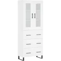 vidaXL Highboard Weiß 69,5x34x180 cm Holzwerkstoff
