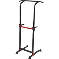 StarTech.com Power Tower Trainingsstation - MK-4001H Klimmzugstation - Dip- und Klimmzugstange - Krafttraining Heimstudio - Freistehend Stahlrahmen - Schwarz