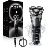 StarTech.com Elektrorasierer für Herren - Rotationsrasierer - 3D bewegliche Scherköpfe - Ausklappbarer Barttrimmer - Titan-Dreifachklingen - USB-C wiederaufladbar, 85 Min kabellos - Silber
