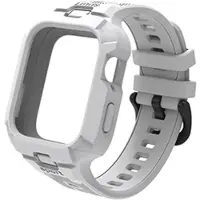 StarTech.com Smartwatch-Armband mit Schutzrahmen - 2-in-1 für Watch Fit 4 - Silikon - Dornschließe - Weiß