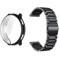 StarTech.com Smartwatch-Armband - Active 2 - Edelstahl - Metallschließe - Schwarz-Schwarz
