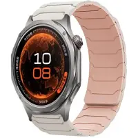 StarTech.com Smartwatch-Armband - Silikon - Magnetischer Verschluss - Atmungsaktiv - 20/22 mm - Für OnePlus Watch 4/3/2 - Starlight Pink