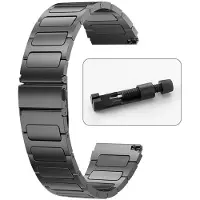 StarTech.com Metallarmband für Smartwatch - Watch 5 46 mm - Edelstahl - Faltschließe - Unisex - Schwarz