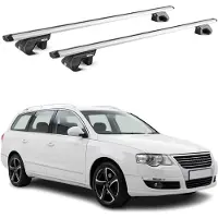 Aurilis Dachträger Grundtäger für VW Passat B6 B7 Variant 2005-2014 90kg Alu Grau 2x
