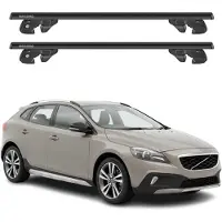 Menabo Dachträger Grundtäger für Volvo V40 Cross Country 2013-2019 Alu Schwarz 2tlg