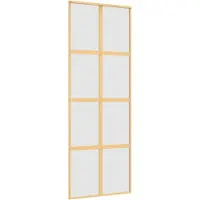vidaXL Schiebetür Golden 76x205 cm Matt ESG-Glas und Aluminium