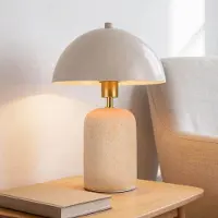 LumenXL Tischlampe Celestine - Keramikfuß mit Limestone-Effekt