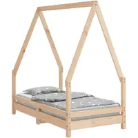 vidaXL Kinderbett 70x140 cm Massivholz Kiefer