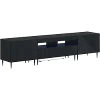 Syfax 3-teiliges LED TV Regal Schwarz Holzwerkstoff