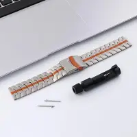 StarTech.com Smartwatch-Armband - 22 mm - Edelstahl - Für Smartwatch - Titanium Orange - Edelstahlschnalle - Unisex