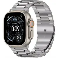 StarTech.com Metallarmband - Smartwatch-Armband - Edelstahl - Faltschließe - 46 mm - Für Series 11/10 - Titanfarbe