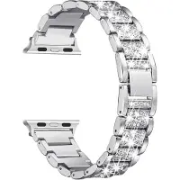 StarTech.com Diamantarmband - Smartwatch-Armband - Edelstahl - Metallknopfverschluss - Serie 11 42 mm - Silber