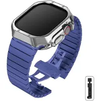 StarTech.com Smartwatch-Armbandset - Armband mit Schutzhülle - Edelstahl - TPU-Hülle - 38/40/41 mm - Blau/Silber