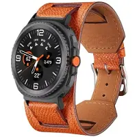StarTech.com Lederarmband - Galaxy Watch Ultra 2025 47 mm - Komfortabel - Metallschließe - Orange