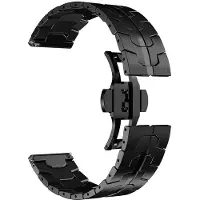 StarTech.com Smartwatch-Armband - Modell für Watch 4/4 Pro - Edelstahl - Faltschließe mit Butterfly-Verschluss - Schwarz