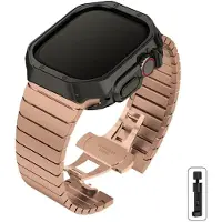 StarTech.com Smartwatch-Armband aus Edelstahl - Series 10 46 mm - Armband mit TPU-Schutzhülle - RG Schwarz