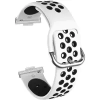 StarTech.com Silikonarmband - Sportarmband für Smartwatch - Watch Fit 5/5 Pro - 20 cm - Dornschließe - Weiß Schwarz