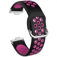 StarTech.com Silikonarmband für Smartwatch - Watch Fit 4/4 Pro - Sportarmband - 20 cm - Dornschließe - Schwarz/Rosarot