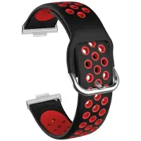 StarTech.com Silikonarmband - Watch Fit 4/4 Pro - Smartwatch-Armband - 20 cm - Dornschließe - Schwarz-Rot