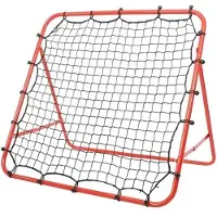 StarTech.com Fußball Rebounder Tor - Kickback Trainingsziel - Rückprallnetz 100x100 cm - Trainingshilfe für Schuss und Pass - Rot