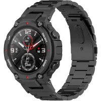 StarTech.com Smartwatch-Armband - T-Rex Pro - Edelstahl - Metallarmband - Stil 2 - Schwarz