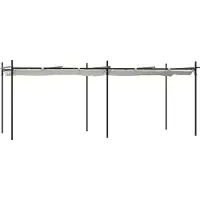 vidaXL Pergola mit Schiebedach Creme 589x292x230 cm