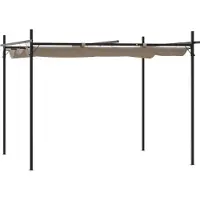 vidaXL Pergola mit Schiebedach Taupe 295x292x230 cm