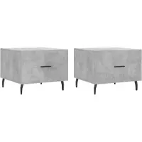 vidaXL Couchtische 2 Stk. Betongrau 50x50x40 cm Holzwerkstoff