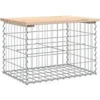 vidaXL Gartenbank aus Gabionen 63x44x42 cm Massivholz Kiefer