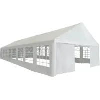 vidaXL Partyzelt PE 6x16 m Weiß